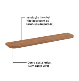 Prateleira Curva Nature – Freijó