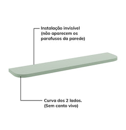 Prateleira Curva Nature – Verde