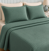 Kit Colcha Casal Listra 3 Peças - Verde Seco