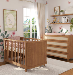 Berço Raika 3 em 1 Fechado - Freijó