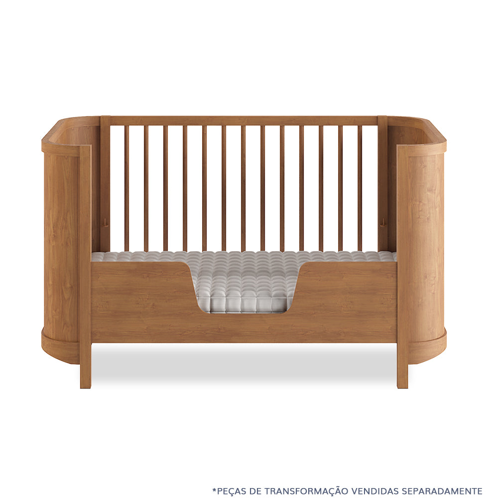 Berço Raika 3 em 1 Fechado - Freijó