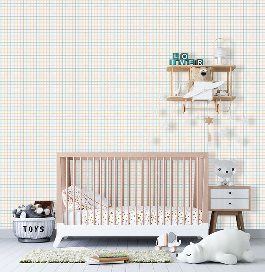 Papel de Parede Infantil Xadrez Candy – Colorido