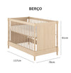 Berço Monet 3 em 1 - Carvalho