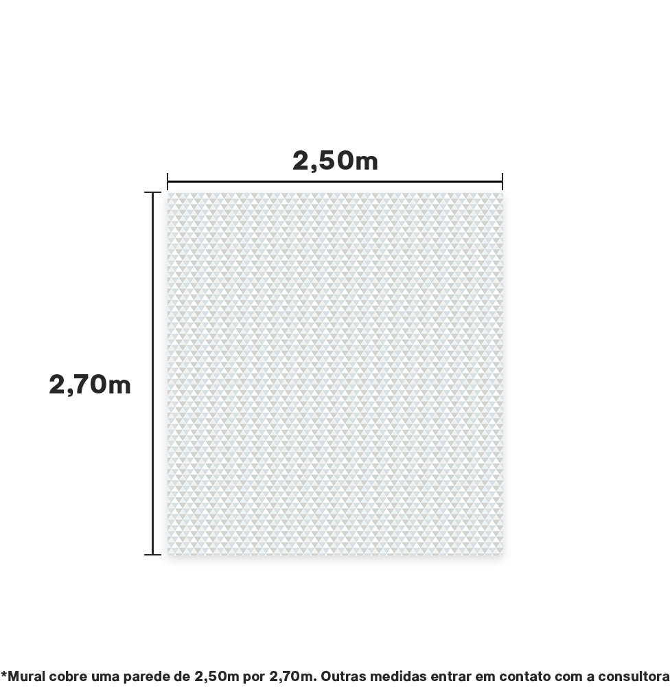 Papel de Parede Adesivo Triângulos Color 2,50 x 2,70m - Bota Fora