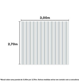 Papel de Parede Adesivo Listra Irregular 3,00 x 2,70m - Bota Fora