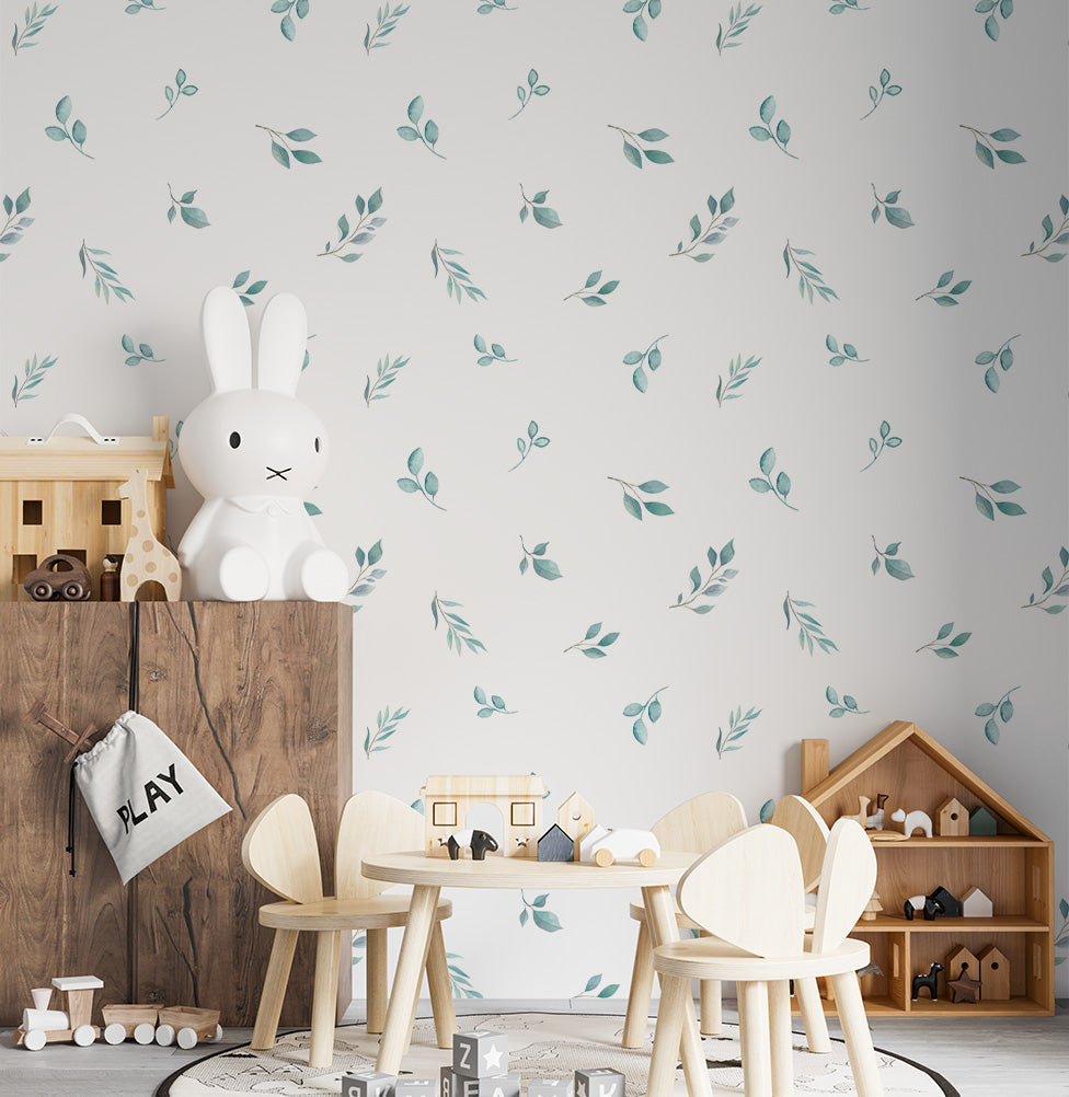 Papel de Parede Cola Infantil Folhas Nature 2,50 x 1,70m - Bota Fora