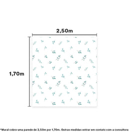 Papel de Parede Cola Infantil Folhas Nature 2,50 x 1,70m - Bota Fora