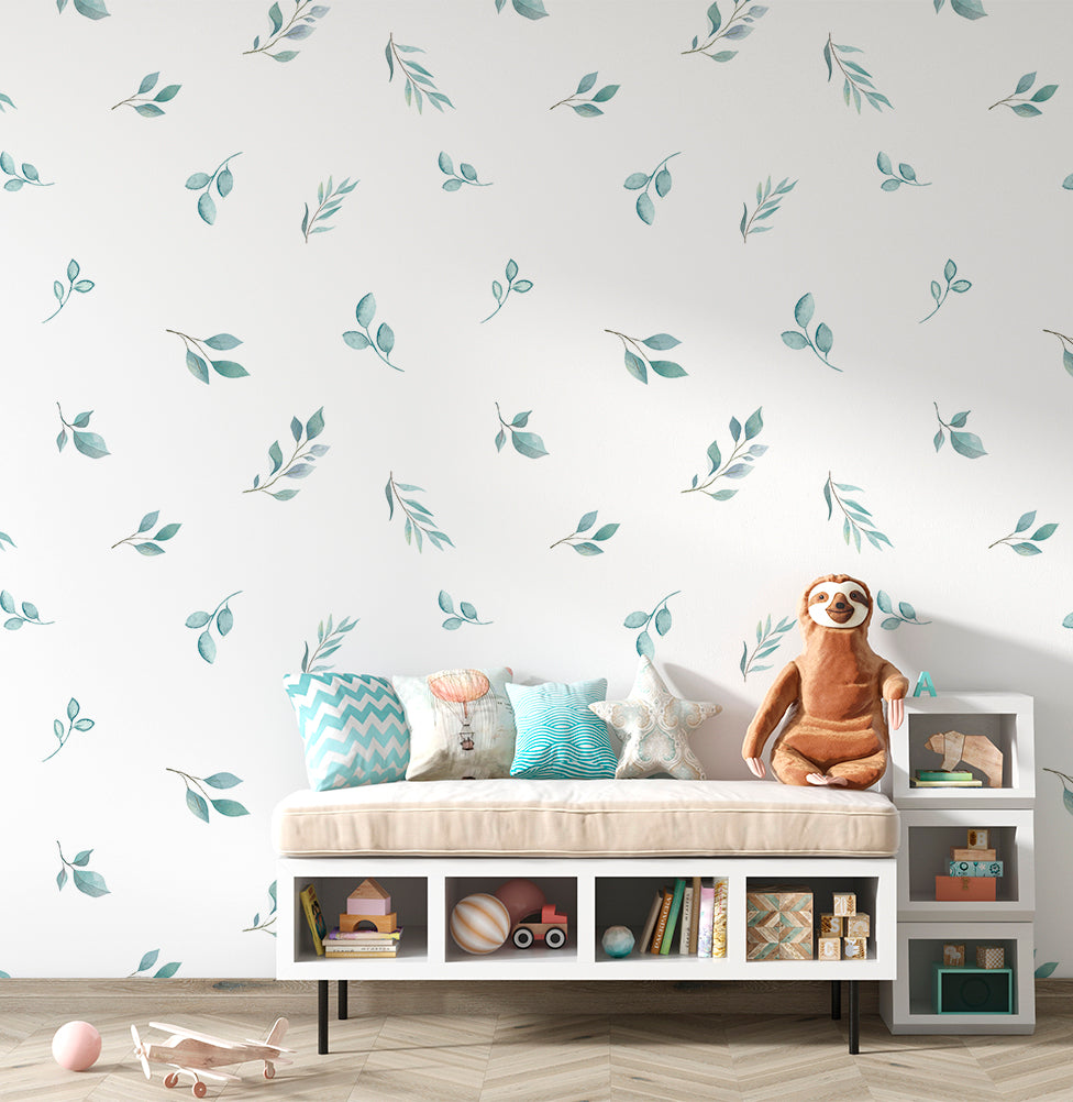 Papel de Parede Cola Infantil Folhas Nature 4,00 x 1,70m - Bota Fora