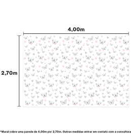 Papel de Parede Cola Borboleta 4,00 x 2,70m - Bota Fora