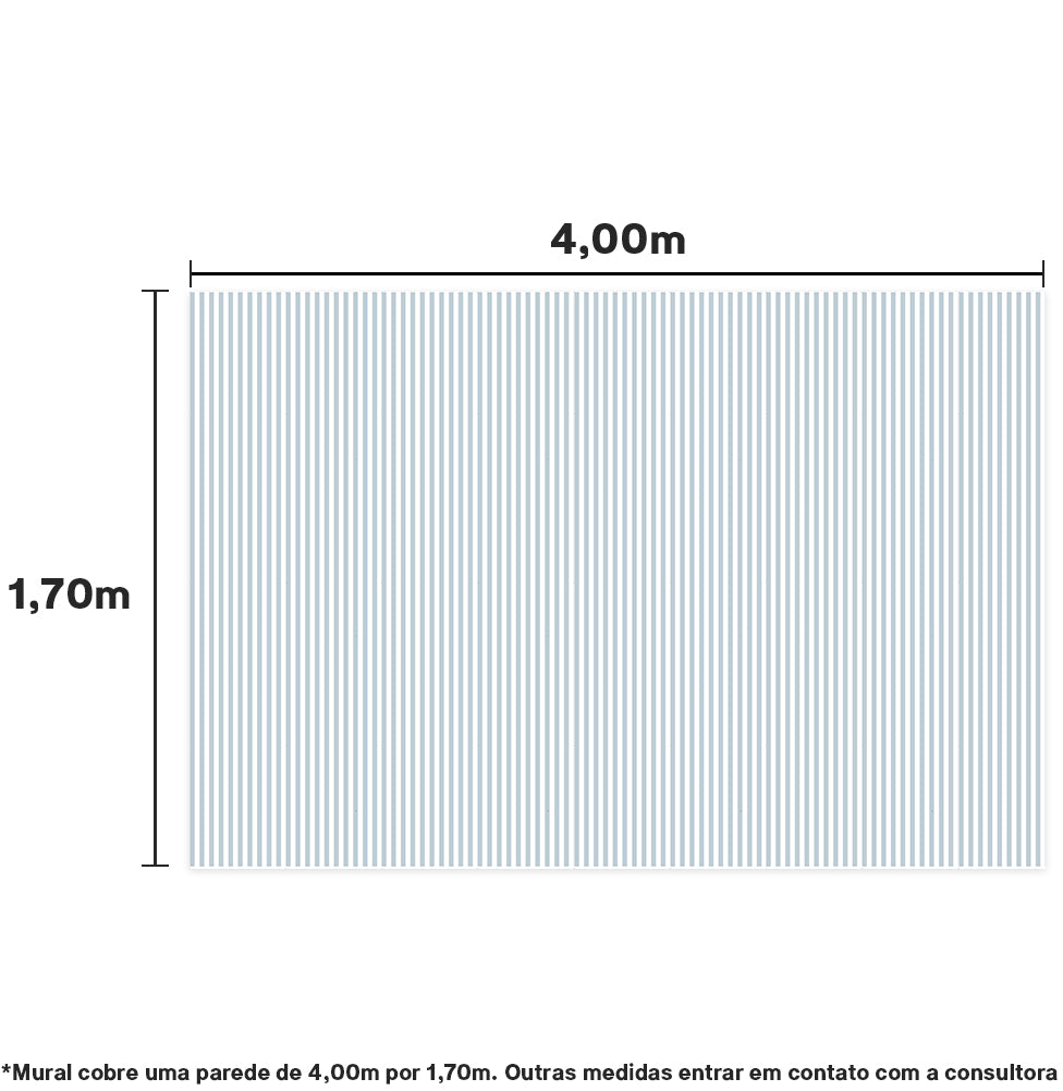 Papel de Parede Cola Listra Grossa 4,00 x 1,70m - Bota Fora
