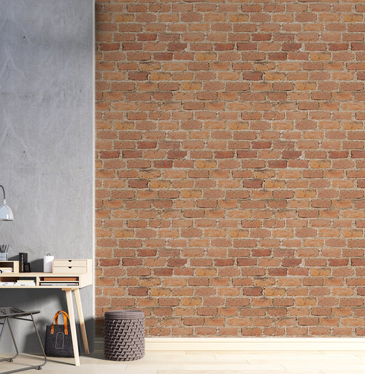Papel de Parede Adesivo Tijolo Rústico 2,50 x 1,70m - Bota Fora
