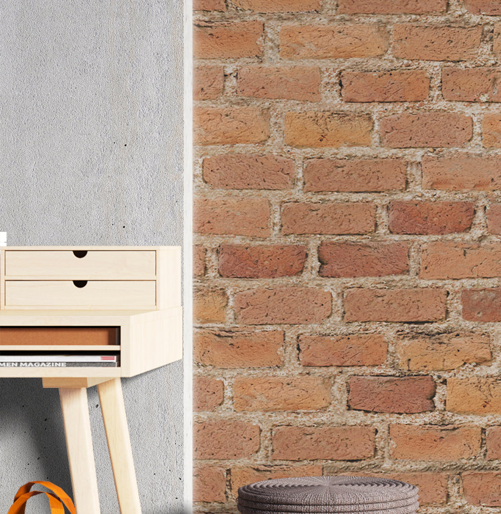 Papel de Parede Adesivo Tijolo Rústico 2,50 x 1,70m - Bota Fora