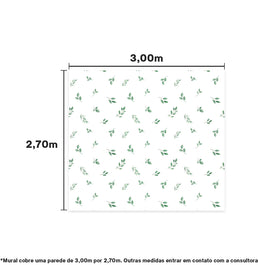 Papel de Parede Cola Folhas Nature 3,00 x 2,70m - Bota Fora