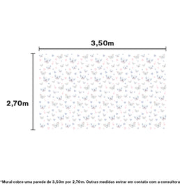 Papel de Parede Adesivo Borboleta 3,50 x 2,70m - Bota Fora