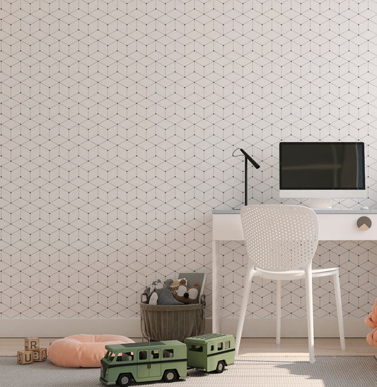 Papel de Parede Cola Infantil Polígono com Pontos 3,00 x 2,70m - Bota Fora