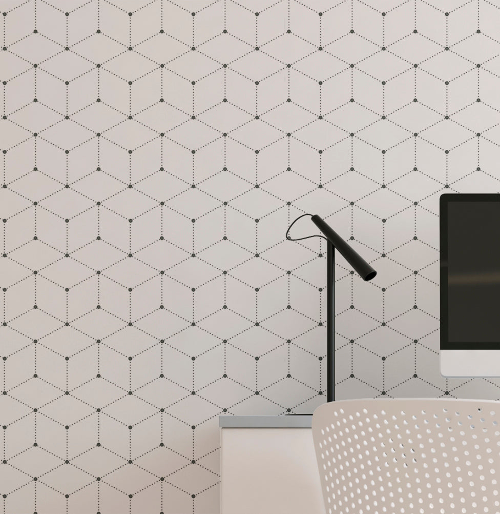 Papel de Parede Cola Infantil Polígono com Pontos 3,00 x 2,70m - Bota Fora