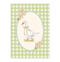 QUADRO INFANTIL GANSO XADREZ SECRETS VERDE - VERTICAL - COR ÚNICA