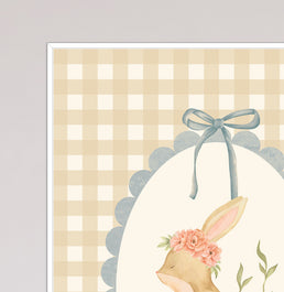 Quadro Infantil Coelho Xadrez Secrets Bege