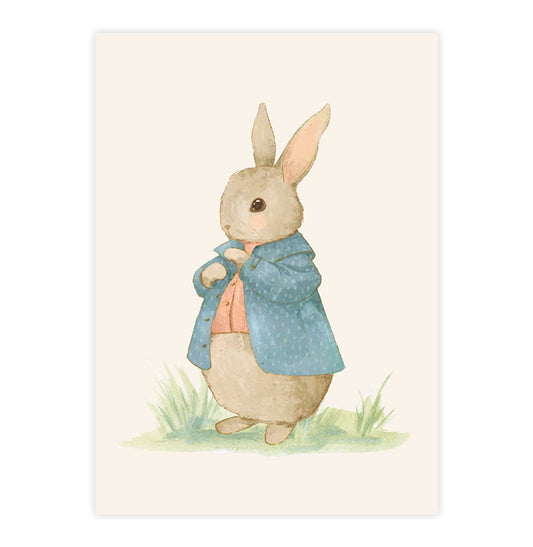 Quadro Infantil Coelho com Jaqueta Secrets Bege