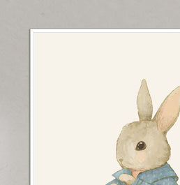 Quadro Infantil Coelho com Jaqueta Secrets Bege