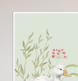 Quadro Infantil Ganso Família Secrets Verde