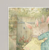 Quadro Infantil Coelhos Abraçados Secrets Verde