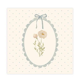 Quadro Infantil Margaridas com Poá Secrets Bege