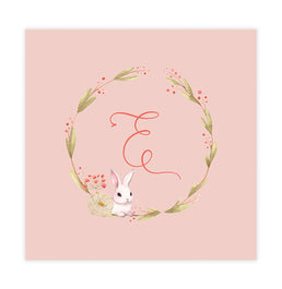 Quadro Infantil Guirlanda com Inicial Secrets Rosa  - Personalizado