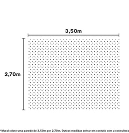 Papel de Parede Adesivo Poá 3,50 x 2,70m - Bota Fora