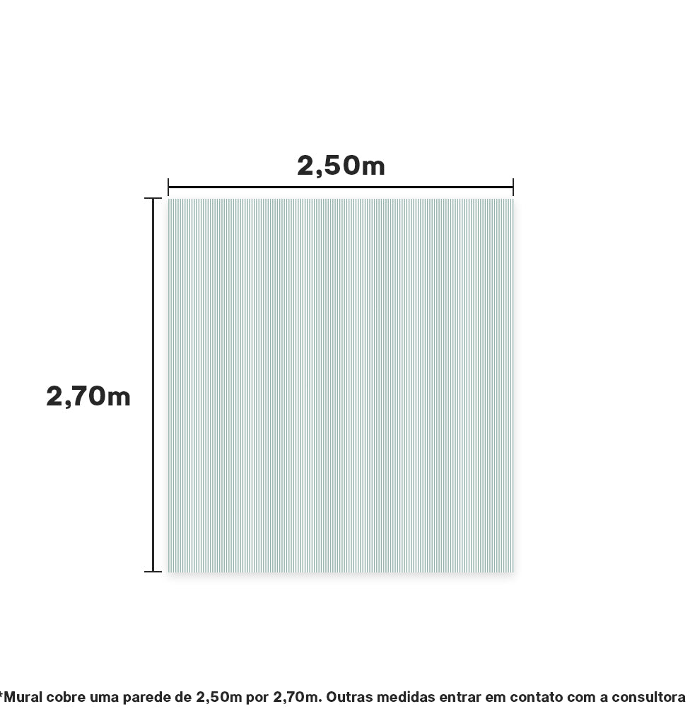 Papel de Parede Adesivo Listra Fina 2,50 x 2,70m - Bota Fora