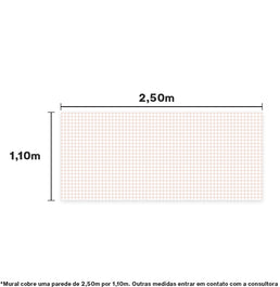Papel de Parede Adesivo Vichy 2,50 x 1,10m - Bota Fora