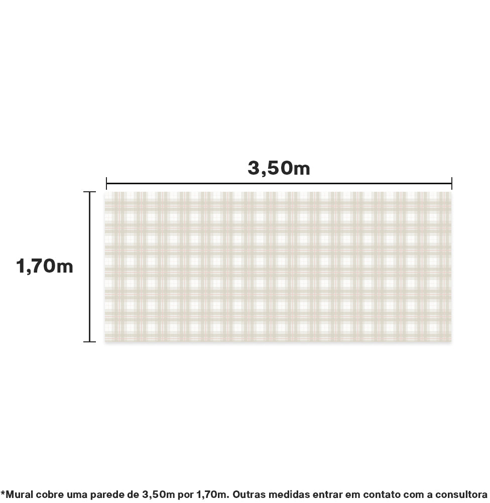 Papel de Parede Cola Xadrez Classic 3,50 x 1,70m - Bota Fora