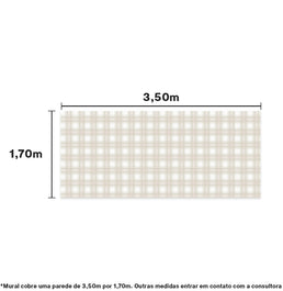 Papel de Parede Cola Xadrez Classic 3,50 x 1,70m - Bota Fora