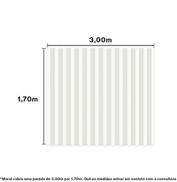 Papel de Parede Adesivo Listra Classic 3,00 x 1,70m - Bota Fora