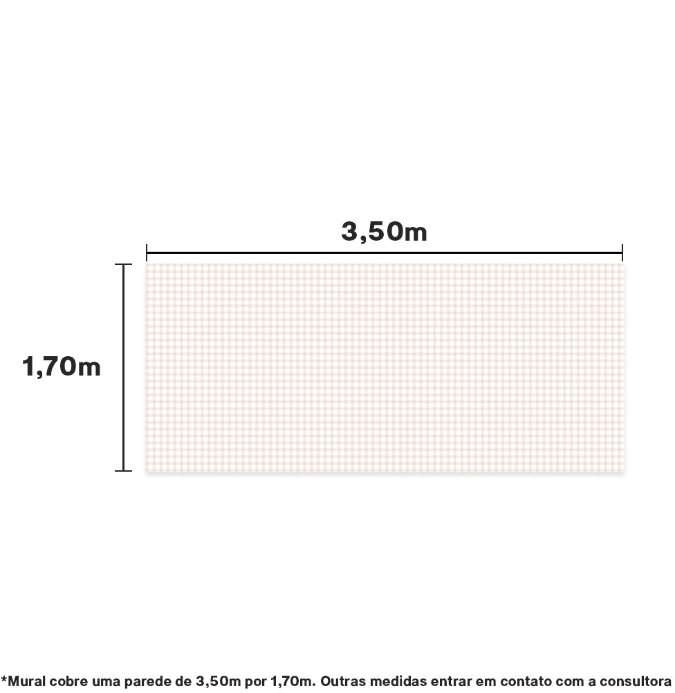 Papel de Parede Cola Vichy 3,50 x 1,70m - Bota Fora