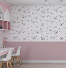 Papel de Parede Adesivo Borboleta 3,00 x 1,10m - Bota Fora