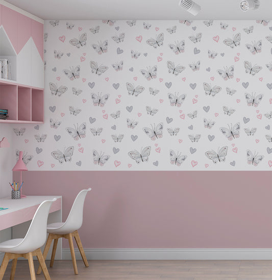 Papel de Parede Adesivo Borboleta 3,00 x 1,10m - Bota Fora
