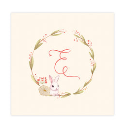 Quadro Infantil Guirlanda com Inicial Secrets Bege  - Personalizado