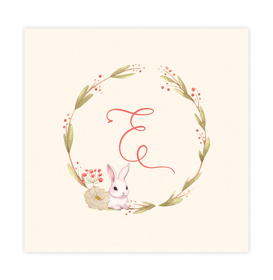 Quadro Infantil Guirlanda com Inicial Secrets Bege  - Personalizado