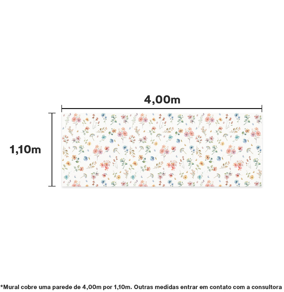 PAPEL DE PAREDE ADESIVO FLORAL PARIS CRU 4,00 X 1,10 M - BOTA FORA