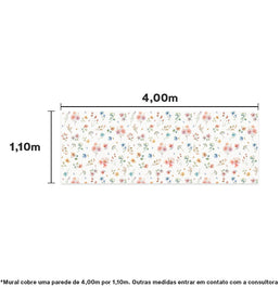 PAPEL DE PAREDE ADESIVO FLORAL PARIS CRU 4,00 X 1,10 M - BOTA FORA