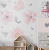 PAPEL DE PAREDE ADESIVO FLORAL GRANDE AQUARELA 2,50 X 1,70 M - BOTA FORA