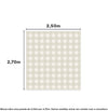 PAPEL DE PAREDE ADESIVO XADREZ MÉDIO BEGE 2,50 X 2,70 M - BOTA FORA