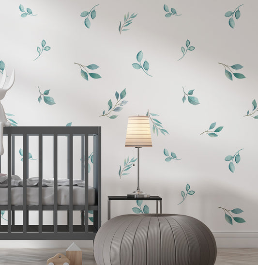 PAPEL DE PAREDE ADESIVO INFANTIL FOLHAS NATURE 3,00 X 1,70 M - BOTA FORA