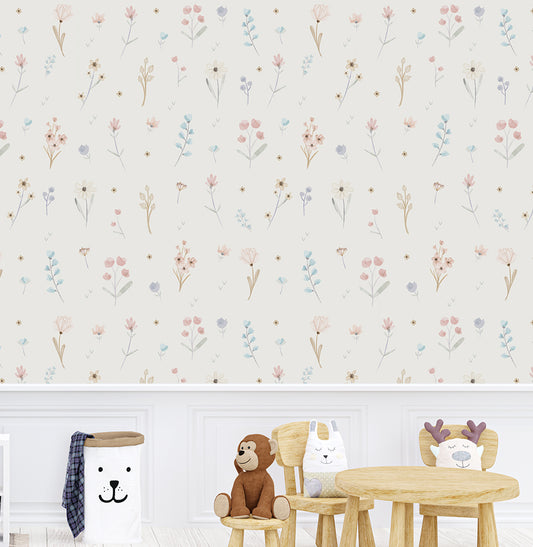 PAPEL DE PAREDE ADESIVO FLORES CANDY 4,00 X 2,70 M - BOTA FORA