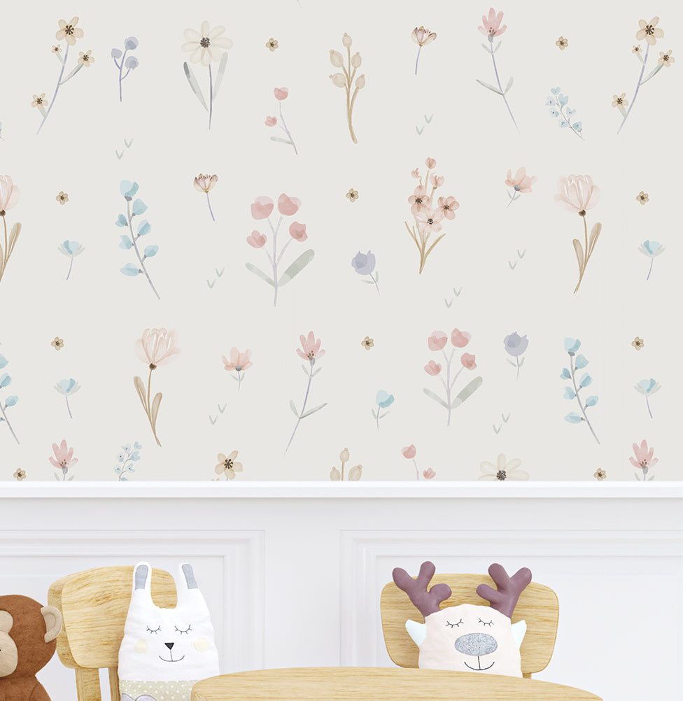 PAPEL DE PAREDE ADESIVO FLORES CANDY 4,00 X 2,70 M - BOTA FORA