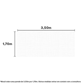 PAPEL DE PAREDE COLA GRIDE CINZA 3,50 X 1,70 M - BOTA FORA
