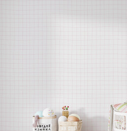 PAPEL DE PAREDE ADESIVO GRIDE ROSA 3,00 X 2,70 M - BOTA FORA