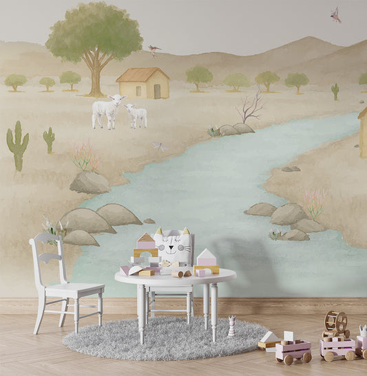 Papel de Parede Refúgio do Sertão Casas - Mural