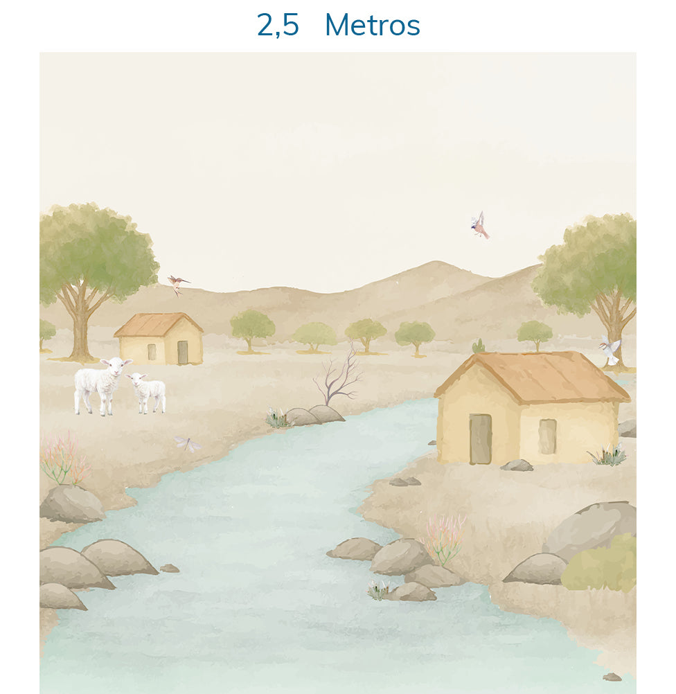 Papel de Parede Refúgio do Sertão Casas - Mural